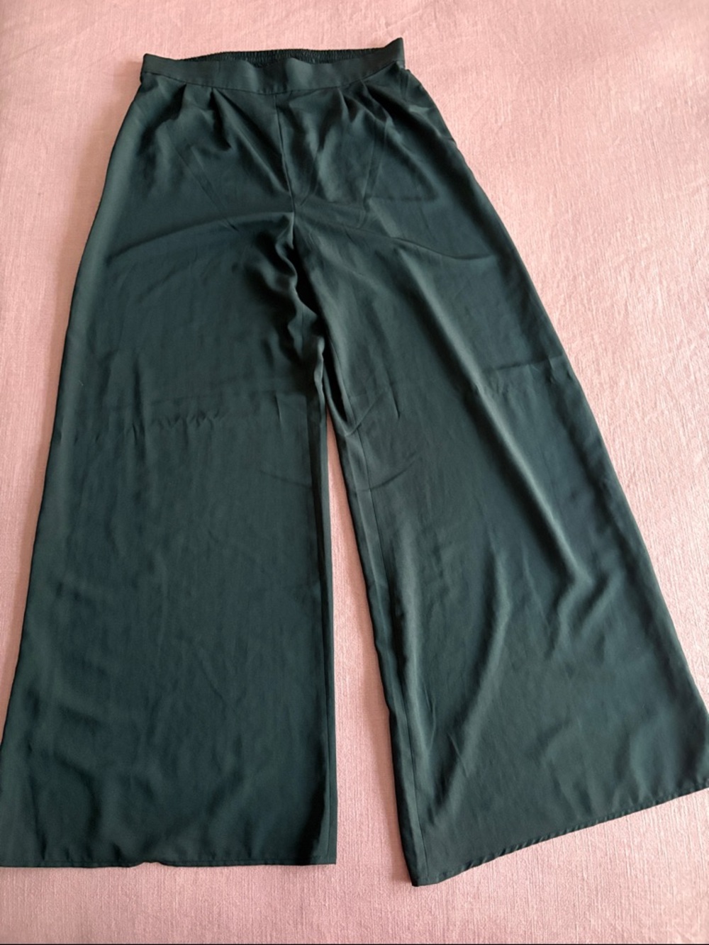 H&M Wide Leg Pants in Dark Green